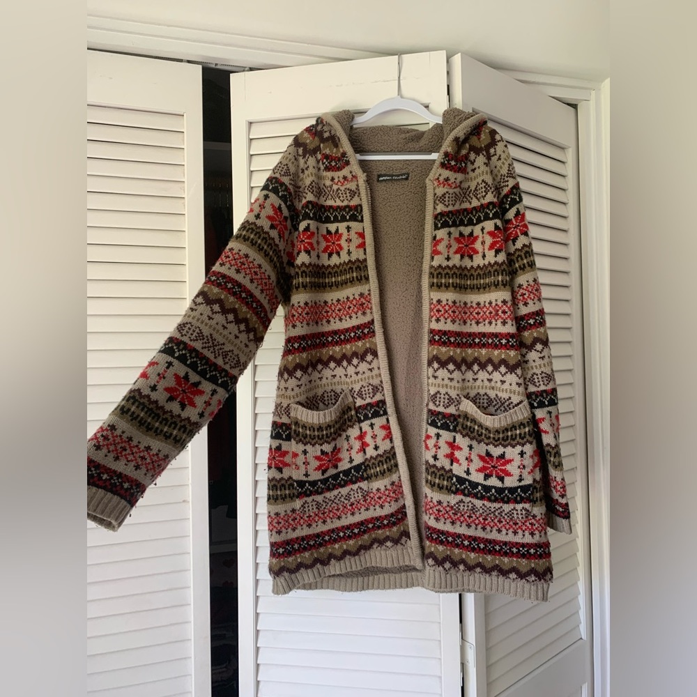 Cozy woven sweater jacket